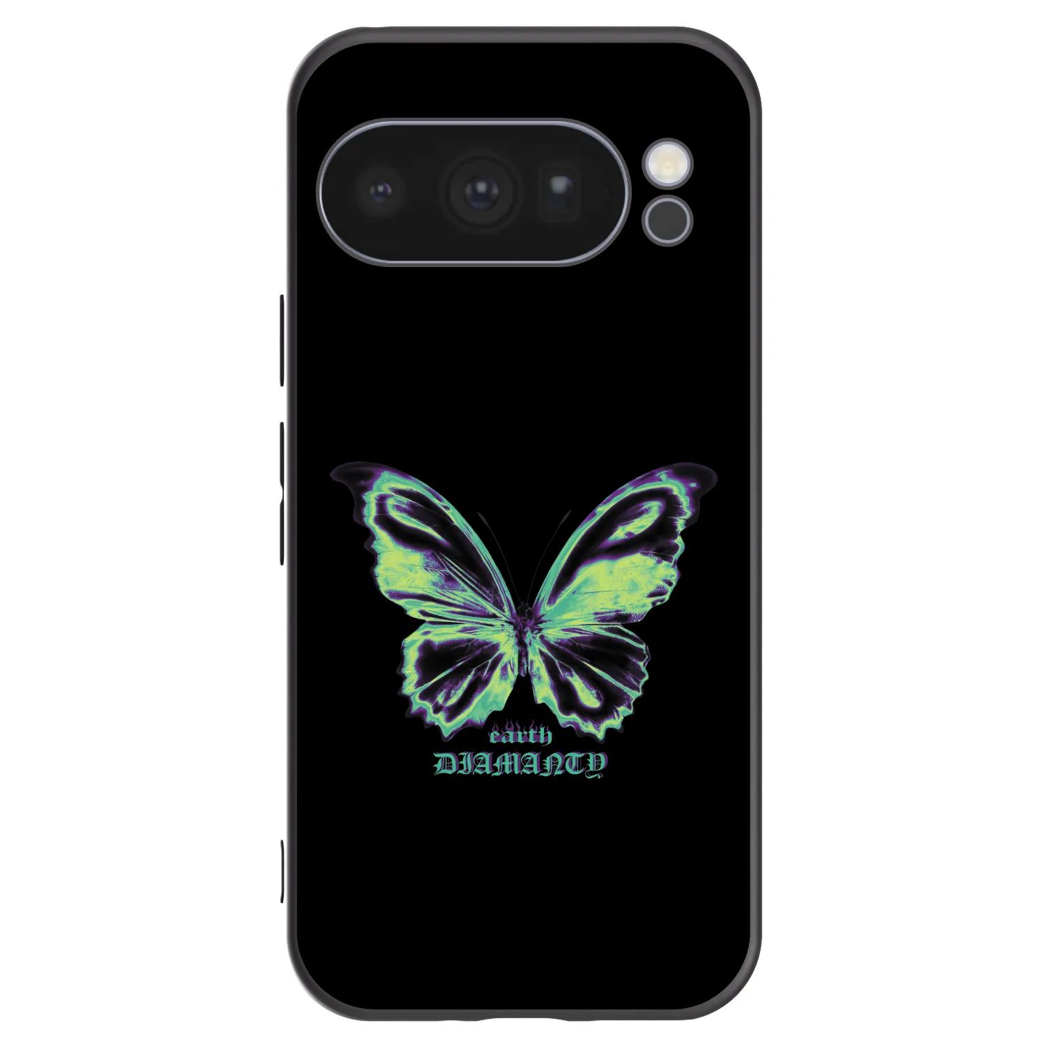 Picasee husă neagră din silicon pentru Google Pixel 10 Pro - Diamanty Blue