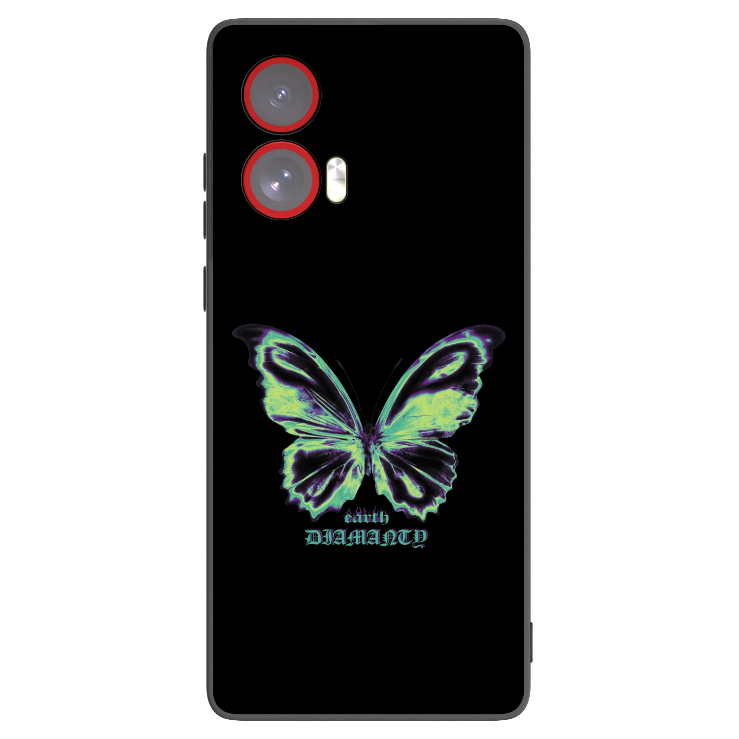 Picasee husă neagră din silicon pentru Motorola Edge 50 Fusion - Diamanty Blue