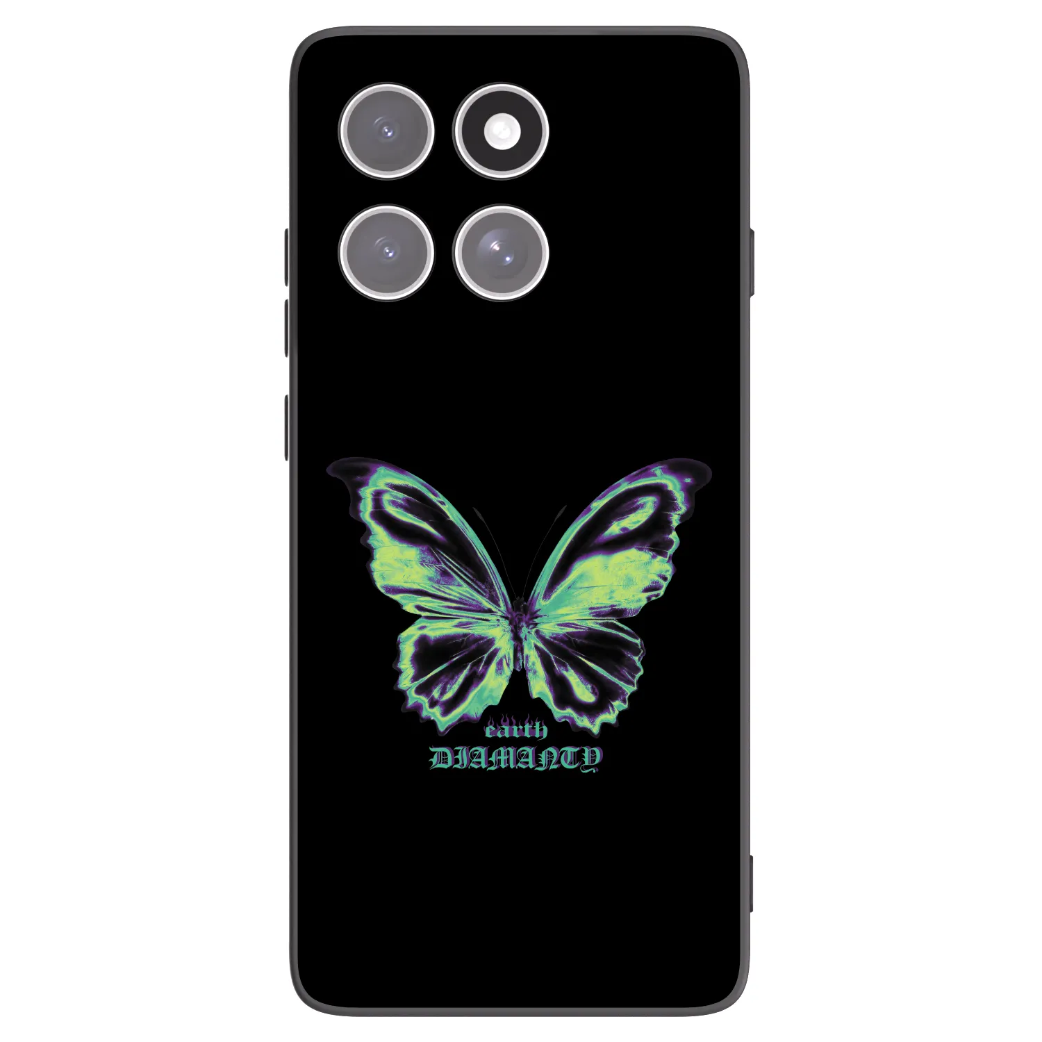 Picasee husă neagră din silicon pentru Motorola Edge 60 Fusion - Diamanty Blue