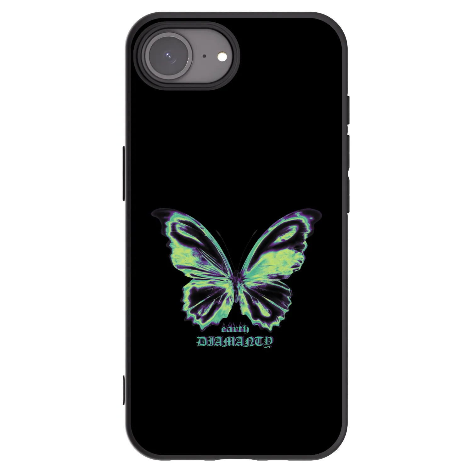 Picasee husă neagră din silicon pentru Apple iPhone 17e - Diamanty Blue