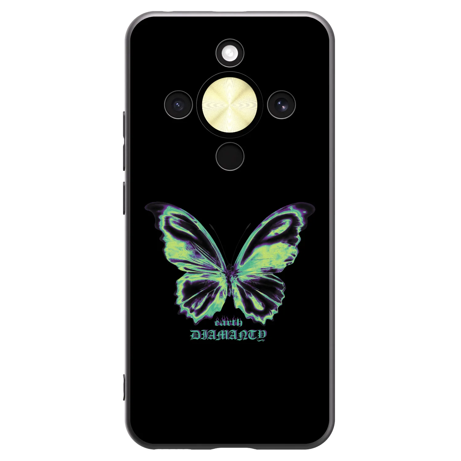 Picasee husă neagră din silicon pentru Honor Magic8 Lite 5G - Diamanty Blue