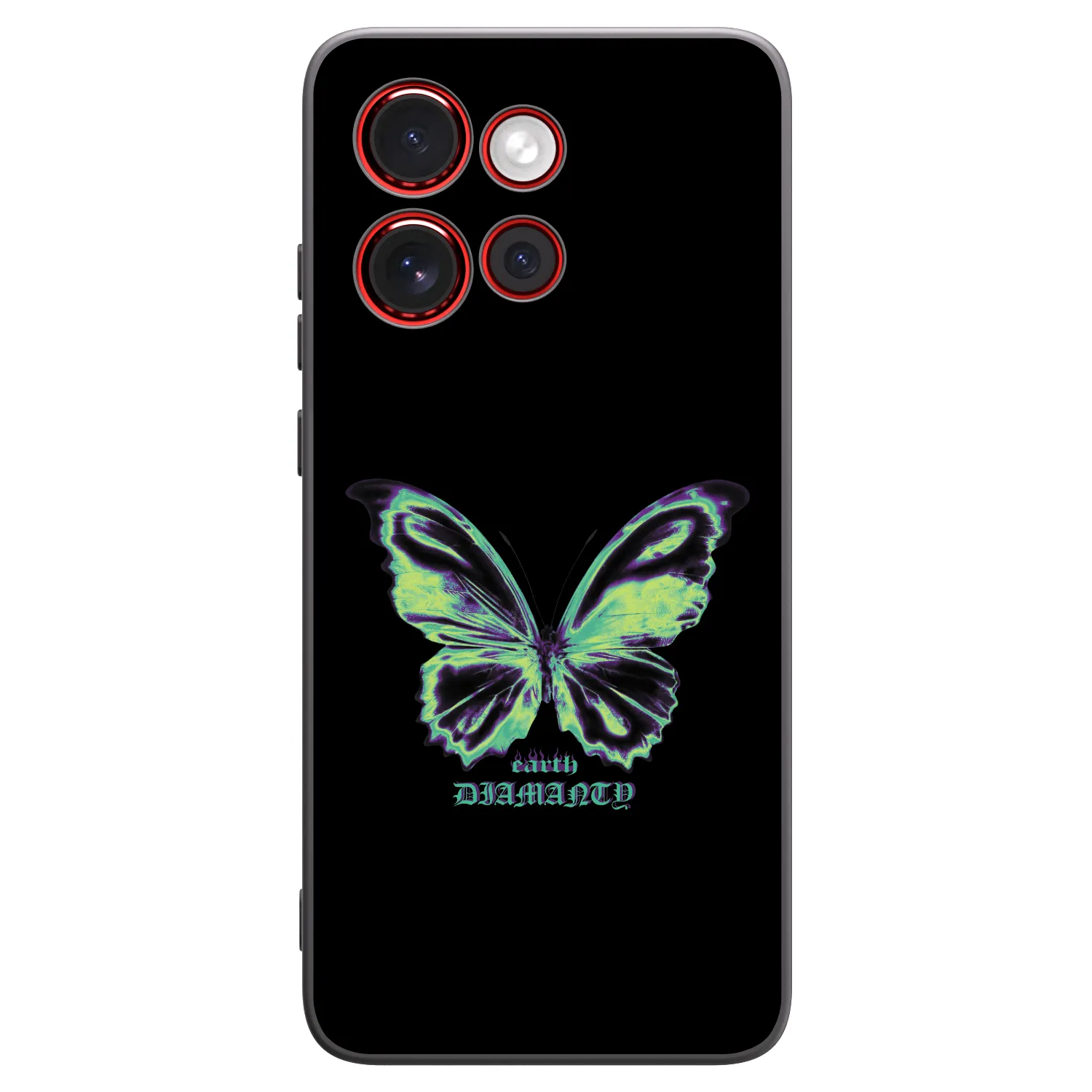 Picasee husă neagră din silicon pentru Motorola Edge 60 Neo 5G - Diamanty Blue