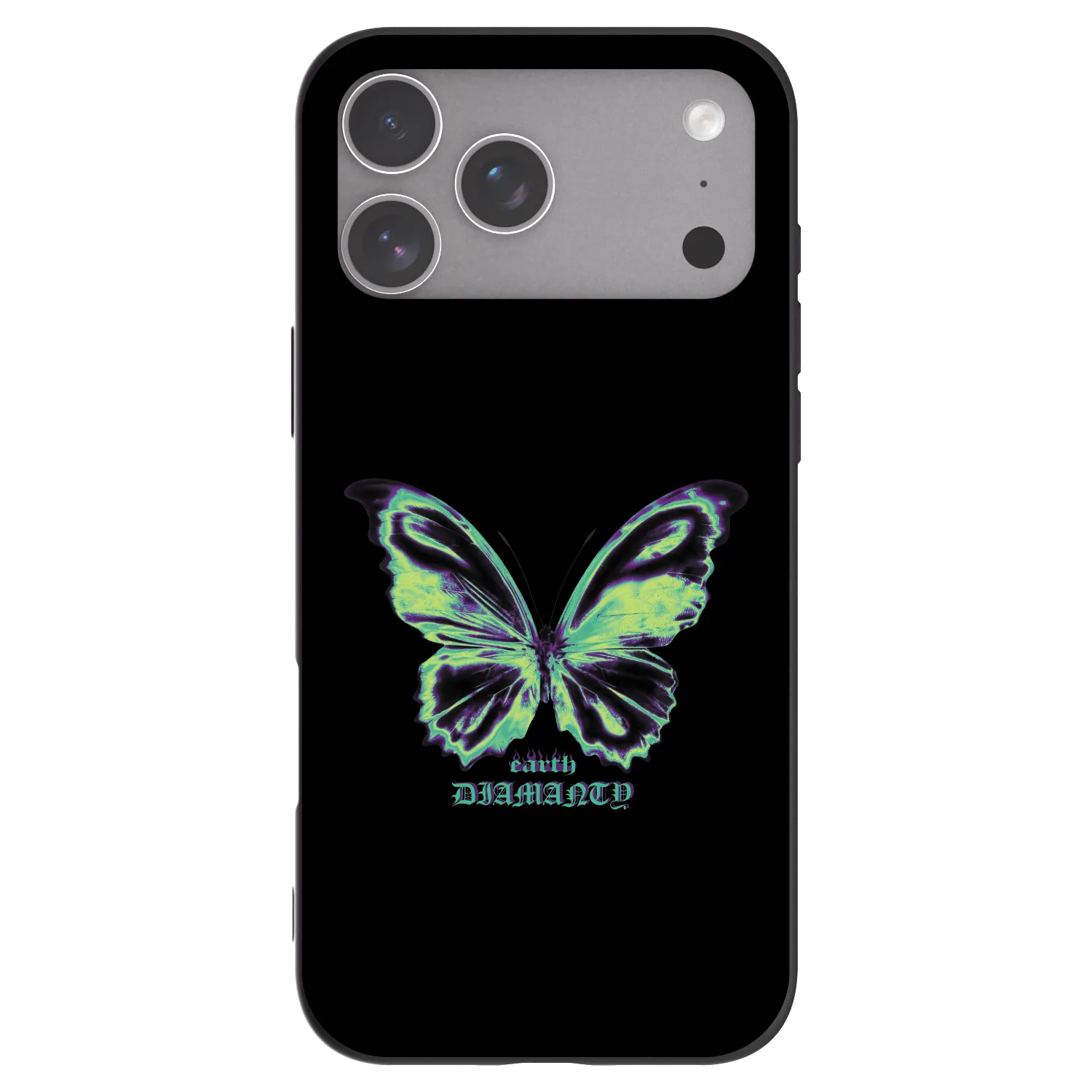 Picasee husă neagră din silicon pentru Apple iPhone 18 Pro Max - Diamanty Blue