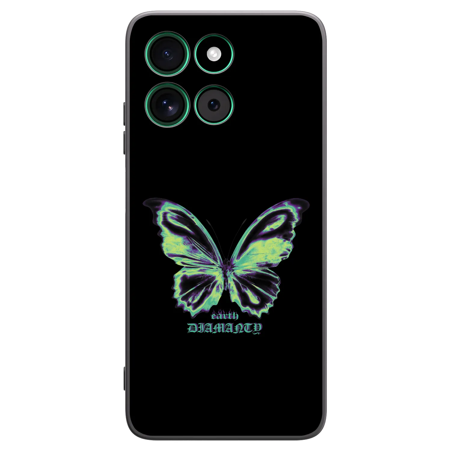 Picasee husă neagră din silicon pentru Motorola Moto G57 Power - Diamanty Blue