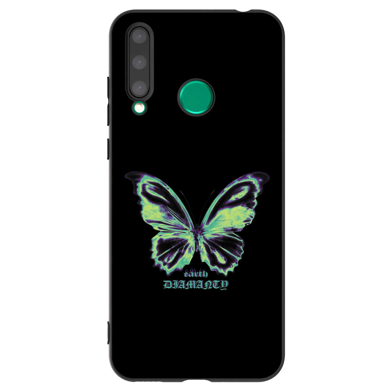 Picasee husă neagră din silicon pentru Honor 20 Lite - Diamanty Blue