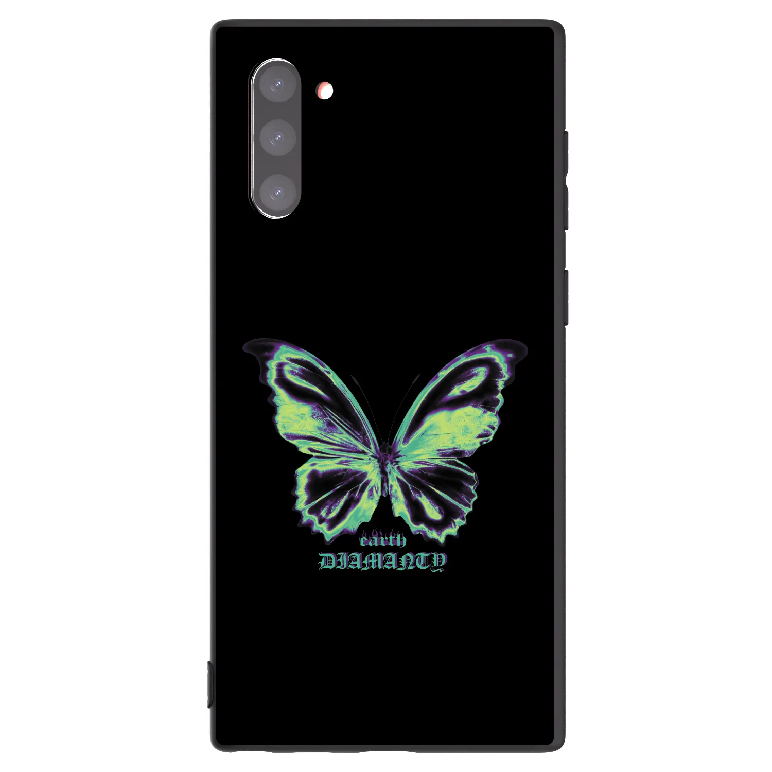 Picasee husă neagră din silicon pentru Samsung Galaxy Note 10 N970F - Diamanty Blue