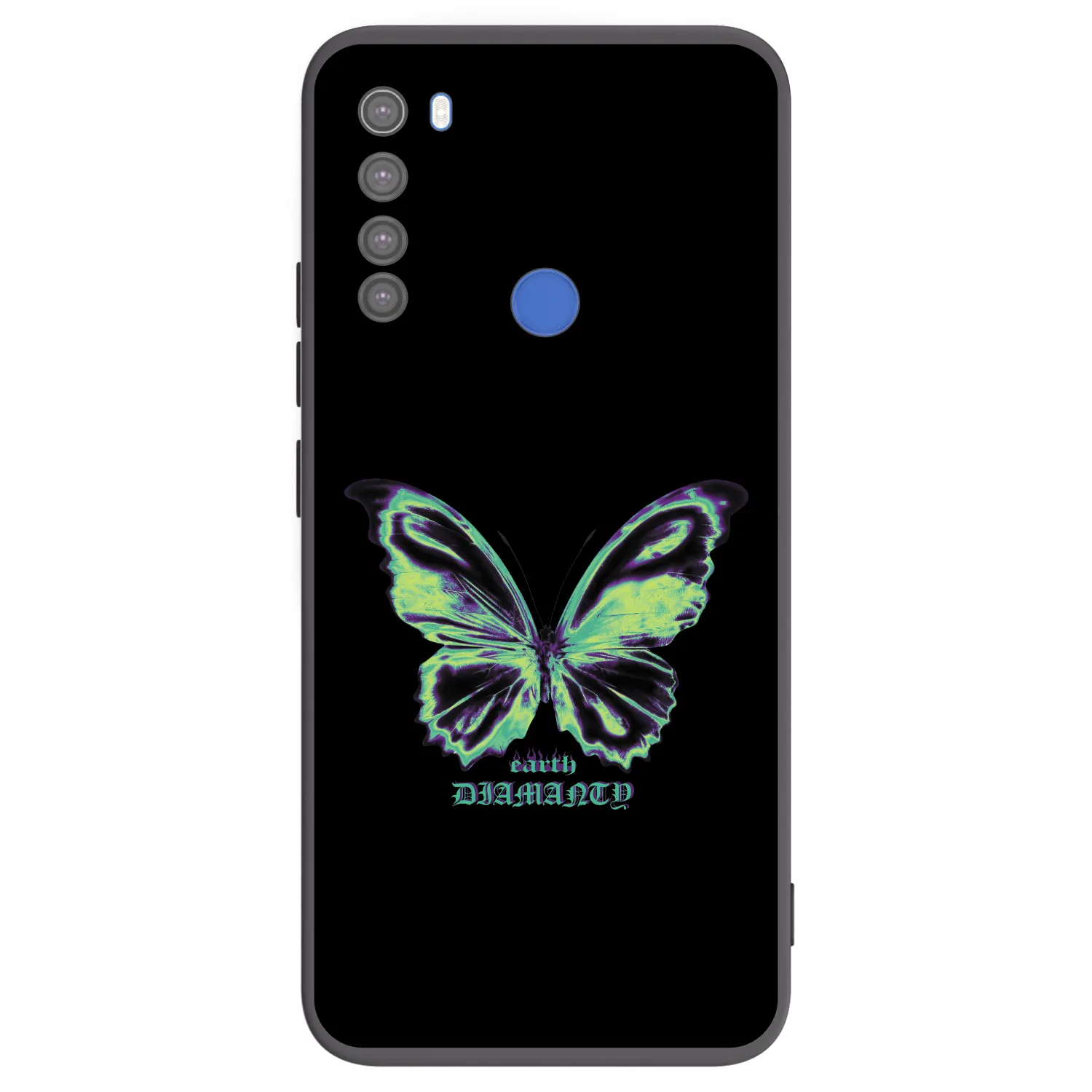 Picasee husă neagră din silicon pentru Xiaomi Redmi Note 8T - Diamanty Blue