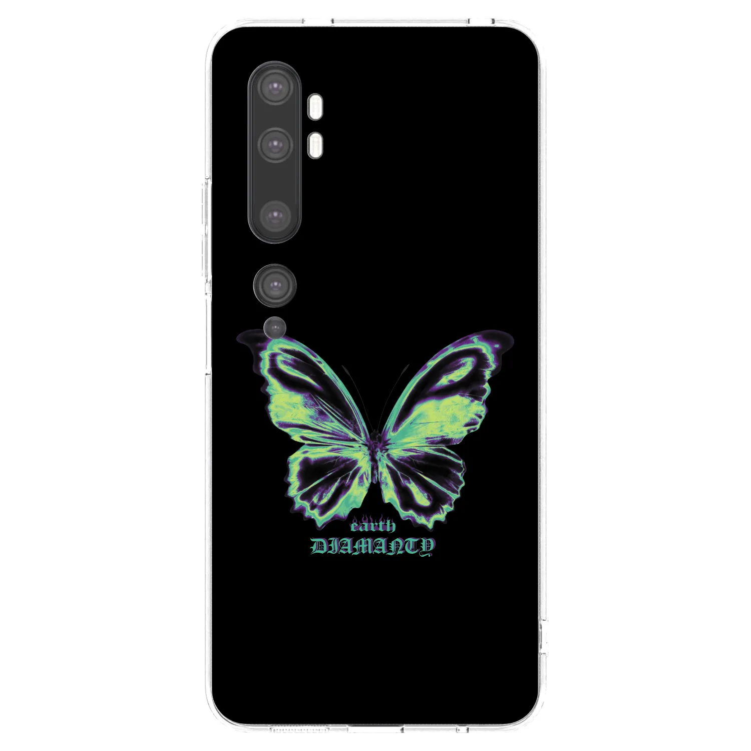 Picasee husă transparentă din silicon pentru Xiaomi Mi Note 10 (Pro) - Diamanty Blue