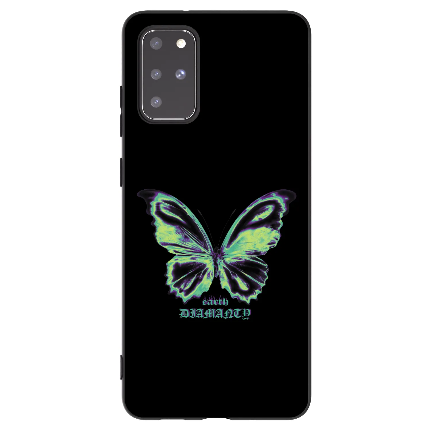 Picasee husă neagră din silicon pentru Samsung Galaxy S20+ G985F - Diamanty Blue