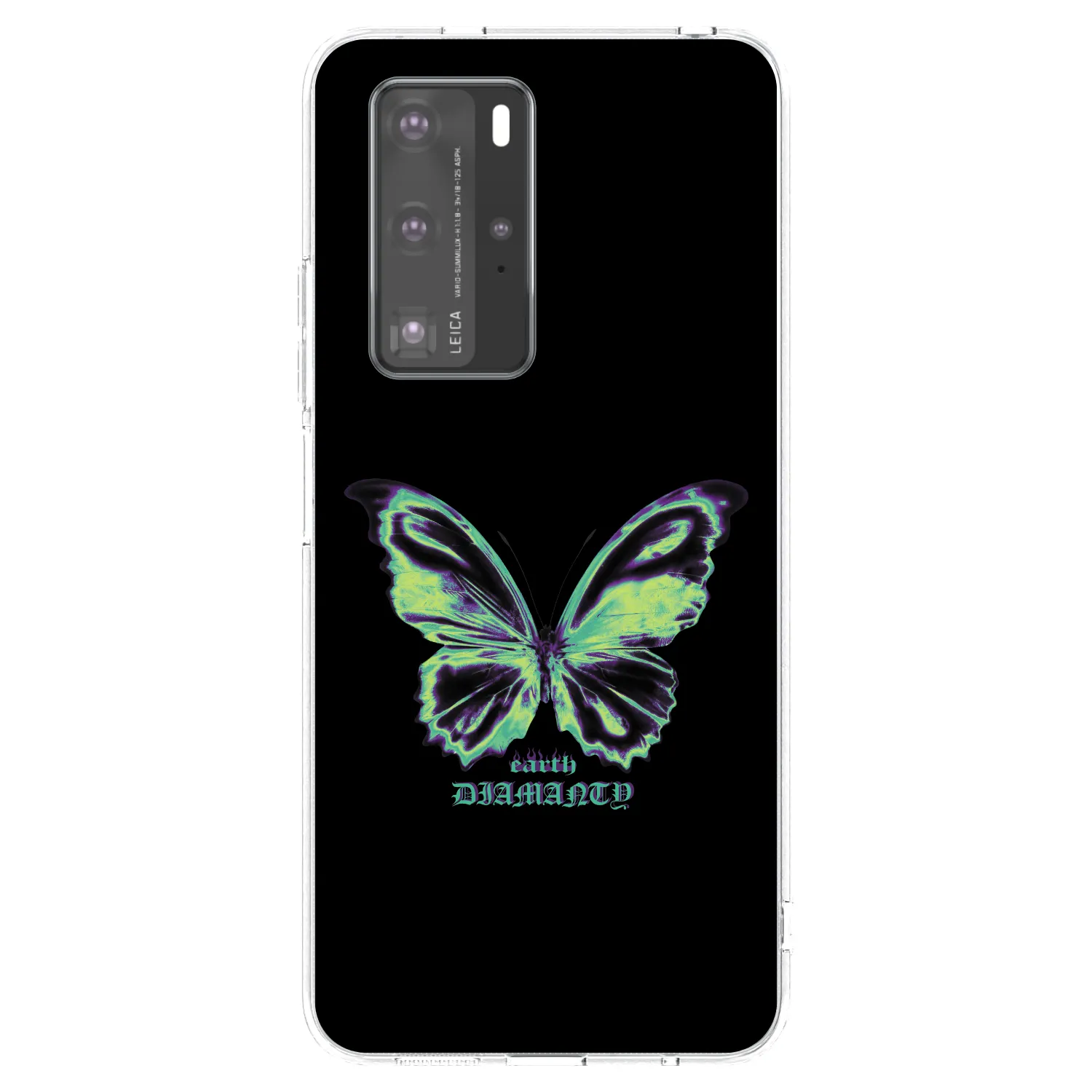 Picasee husă transparentă din silicon pentru Huawei P40 Pro - Diamanty Blue