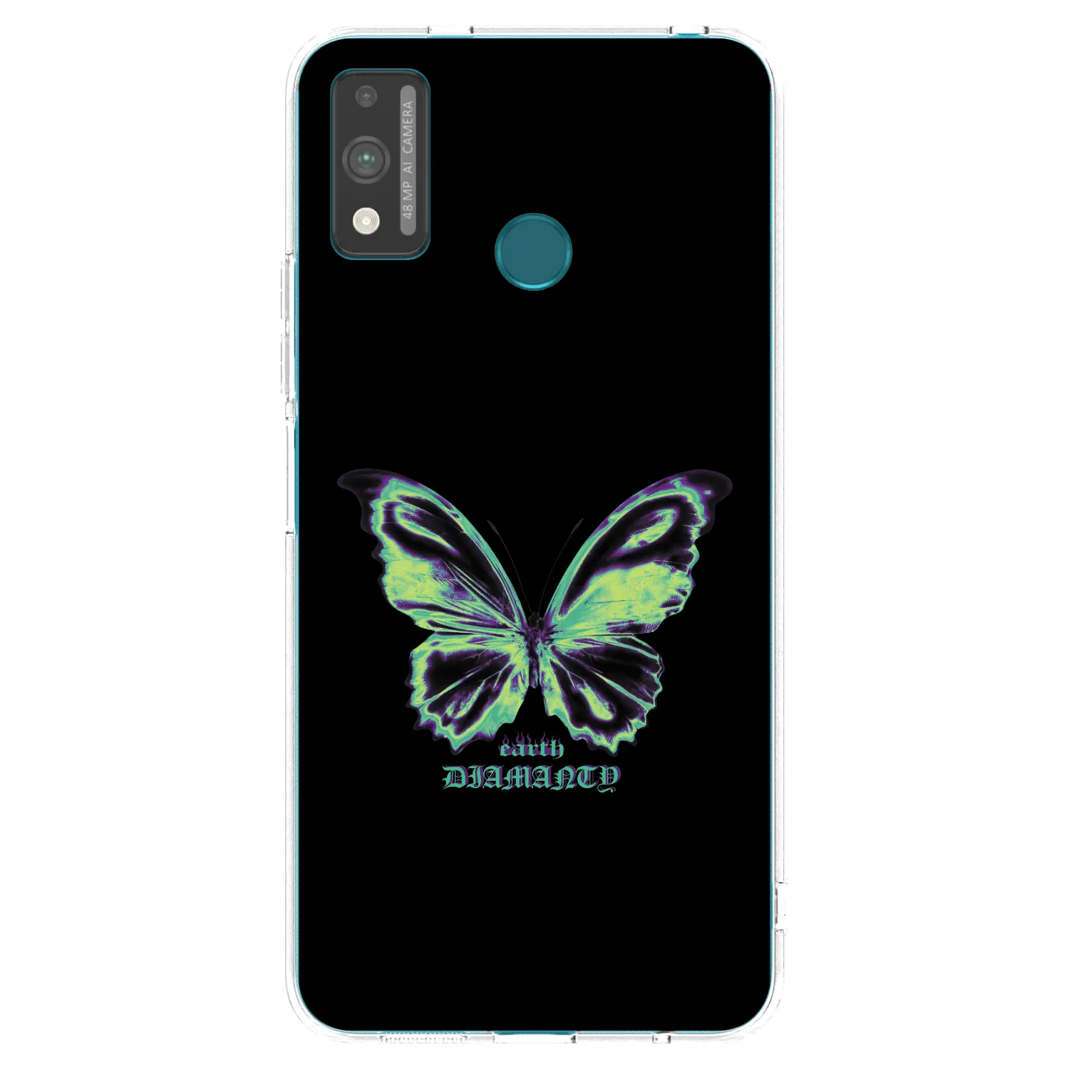 Picasee husă transparentă din silicon pentru Honor 9X Lite - Diamanty Blue