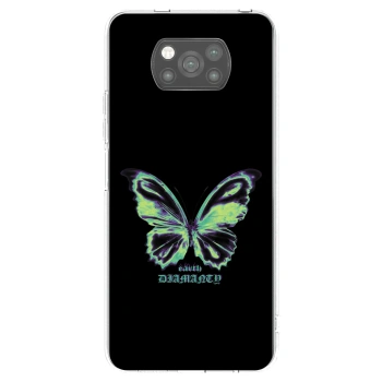 Picasee husă neagră din silicon pentru Xiaomi Poco X3 - Diamanty Blue