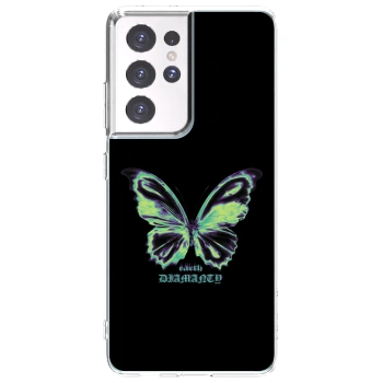 Picasee husă transparentă din silicon pentru Samsung Galaxy S21 Ultra 5G G998B - Diamanty Blue