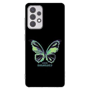 Picasee husă transparentă din silicon pentru Samsung Galaxy A52 5G A525F - Diamanty Blue