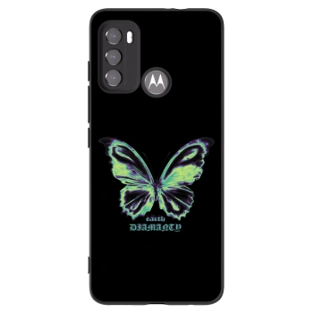 Picasee husă neagră din silicon pentru Motorola Moto G60 - Diamanty Blue