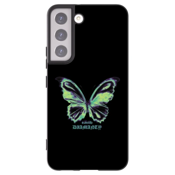 Picasee husă neagră din silicon pentru Samsung Galaxy S22 5G - Diamanty Blue