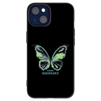 Picasee husă neagră din silicon pentru Apple iPhone 14 - Diamanty Blue