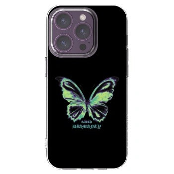 Picasee husă transparentă din silicon pentru Apple iPhone 14 Pro - Diamanty Blue