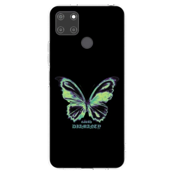 Picasee husă transparentă din silicon pentru Realme C21Y - Diamanty Blue