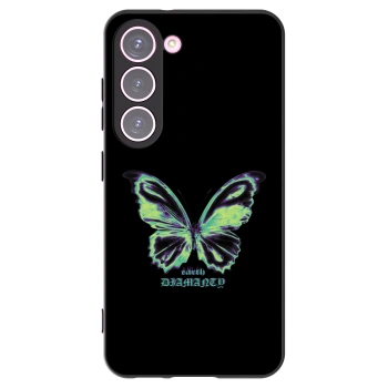 Picasee husă neagră din silicon pentru Samsung Galaxy S23 5G - Diamanty Blue