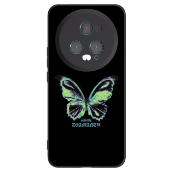 Picasee husă neagră din silicon pentru Honor Magic5 Pro - Diamanty Blue