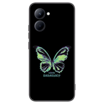 Picasee husă neagră din silicon pentru Realme C33 (2023) - Diamanty Blue