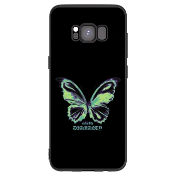 Picasee husă neagră din silicon pentru Samsung Galaxy S8 G950F - Diamanty Blue
