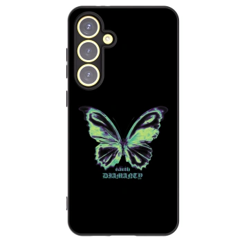 Picasee husă neagră din silicon pentru Samsung Galaxy S24 FE S721B - Diamanty Blue
