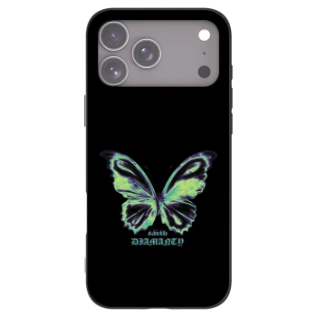 Picasee husă neagră din silicon pentru Apple iPhone 17 Pro Max - Diamanty Blue