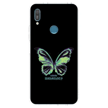 Picasee husă transparentă din silicon pentru Huawei Y6 2019 - Diamanty Blue