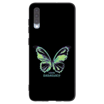 Picasee husă neagră din silicon pentru Samsung Galaxy A70 A705F - Diamanty Blue