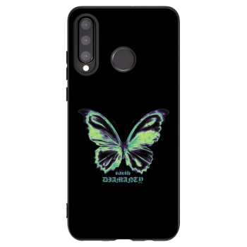 Picasee husă neagră din silicon pentru Huawei P30 Lite - Diamanty Blue