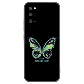 Picasee husă neagră din silicon pentru Samsung Galaxy S20 G980F - Diamanty Blue