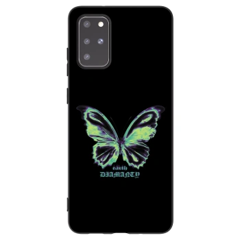 Picasee husă neagră din silicon pentru Samsung Galaxy S20+ G985F - Diamanty Blue