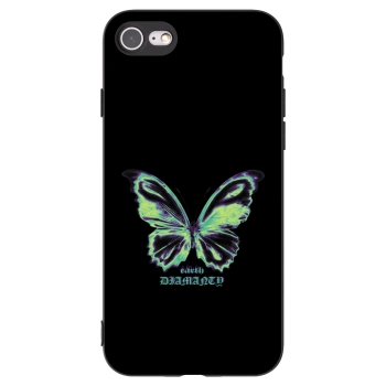 Picasee husă neagră din silicon pentru Apple iPhone SE 2020 - Diamanty Blue