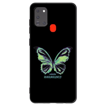 Picasee husă neagră din silicon pentru Samsung Galaxy A21s - Diamanty Blue