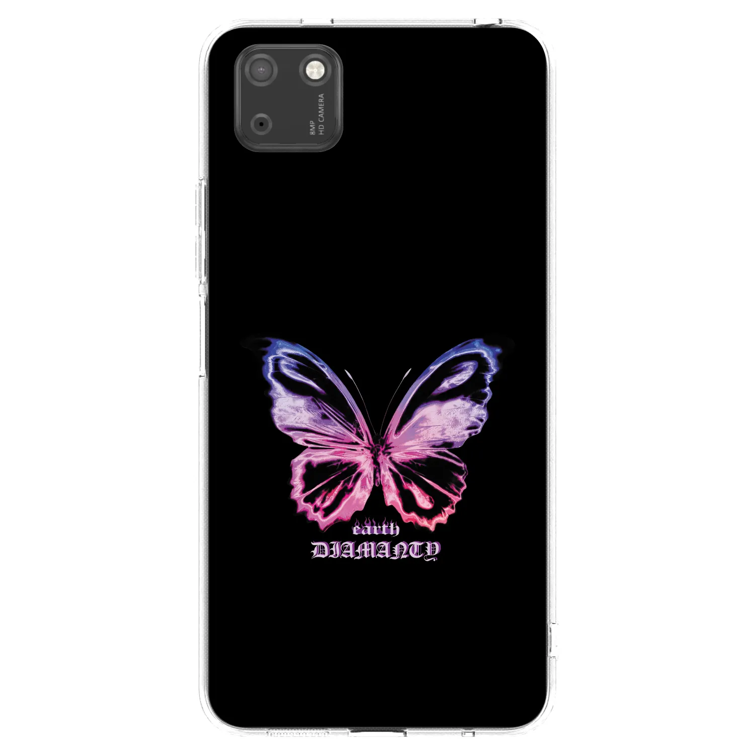 Picasee husă transparentă din silicon pentru Huawei Y5P - Diamanty Purple
