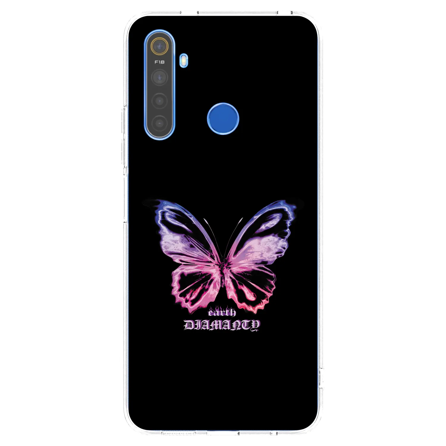 Picasee husă transparentă din silicon pentru Realme 5 - Diamanty Purple