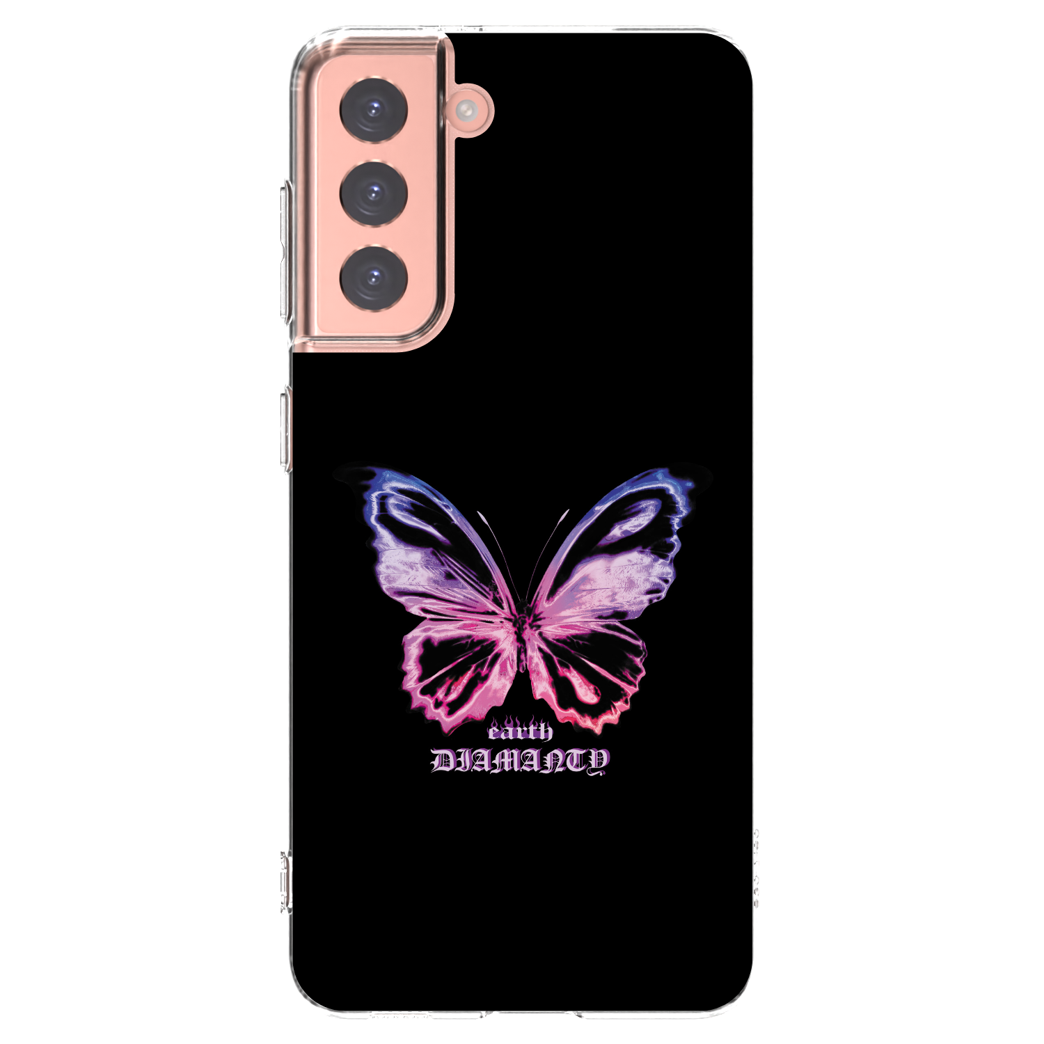 Picasee husă transparentă din silicon pentru Samsung Galaxy S21 5G G991B - Diamanty Purple