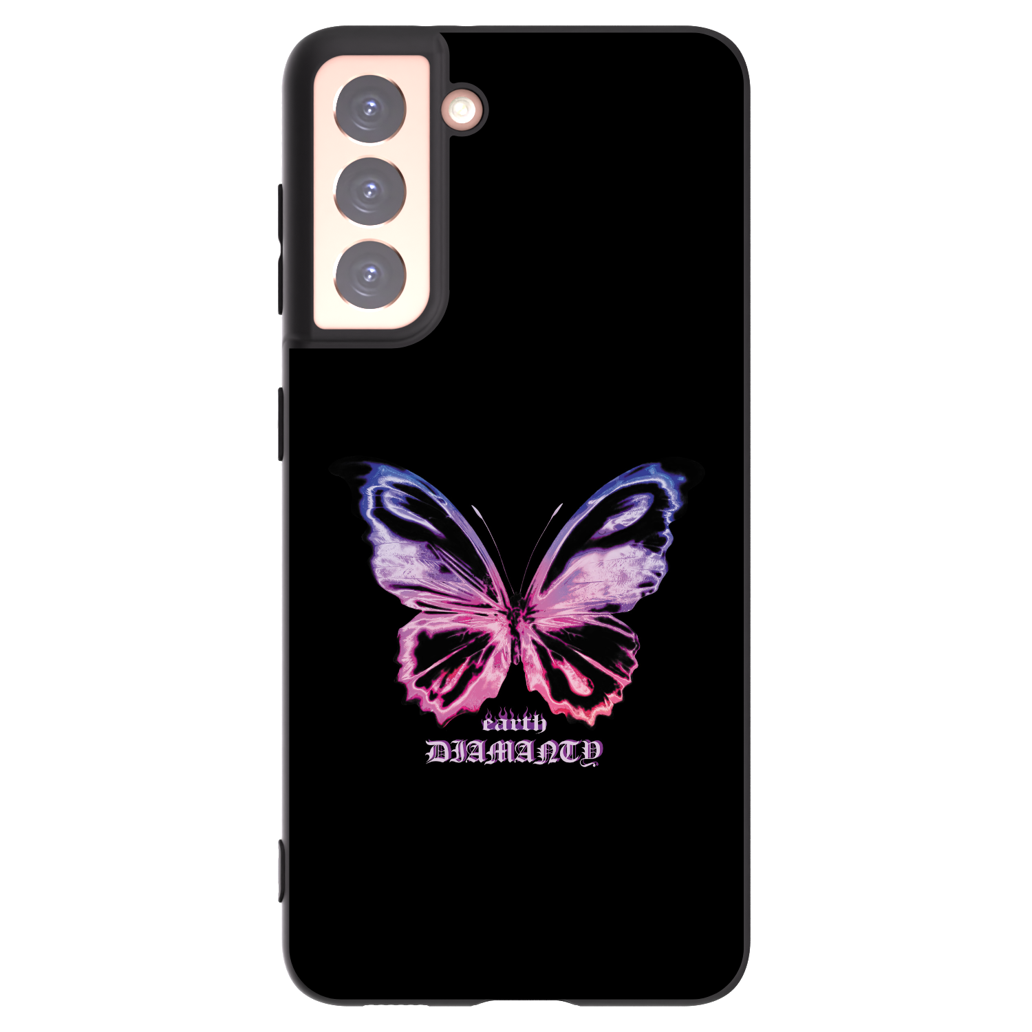 Picasee husă neagră din silicon pentru Samsung Galaxy S21 5G G991B - Diamanty Purple