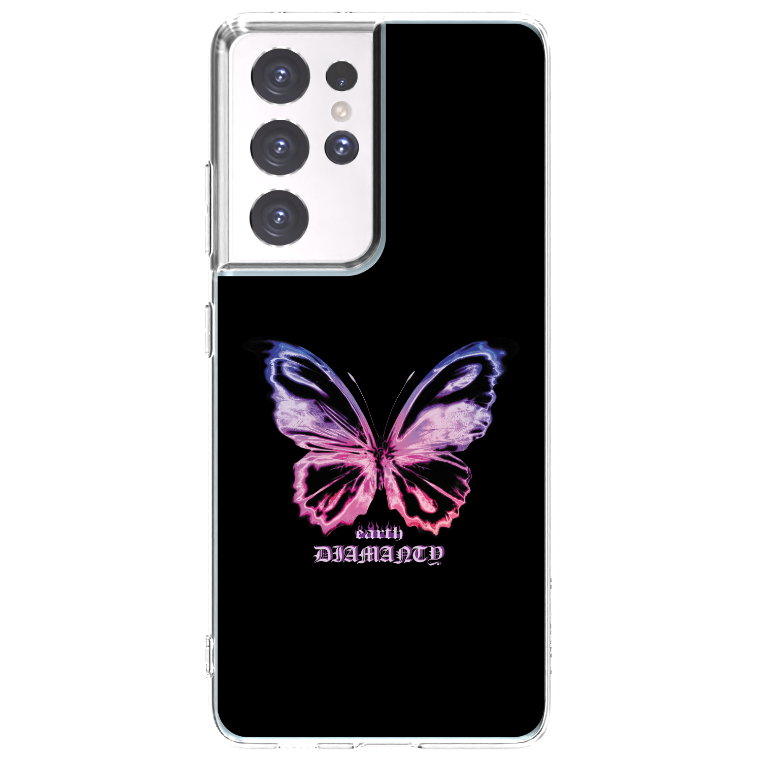 Picasee husă transparentă din silicon pentru Samsung Galaxy S21 Ultra 5G G998B - Diamanty Purple