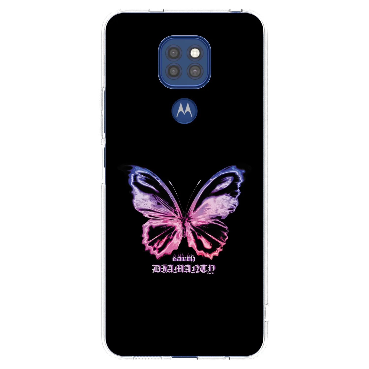 Picasee husă transparentă din silicon pentru Motorola Moto G9 Play - Diamanty Purple
