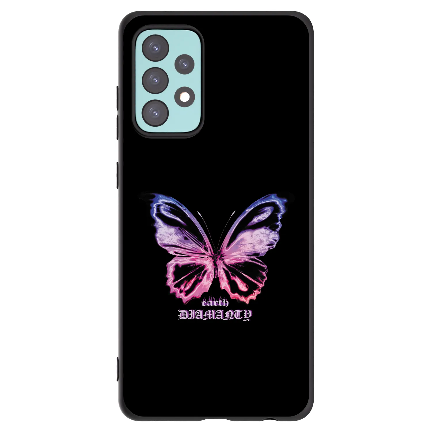 Picasee husă neagră din silicon pentru Samsung Galaxy A72 A725F - Diamanty Purple