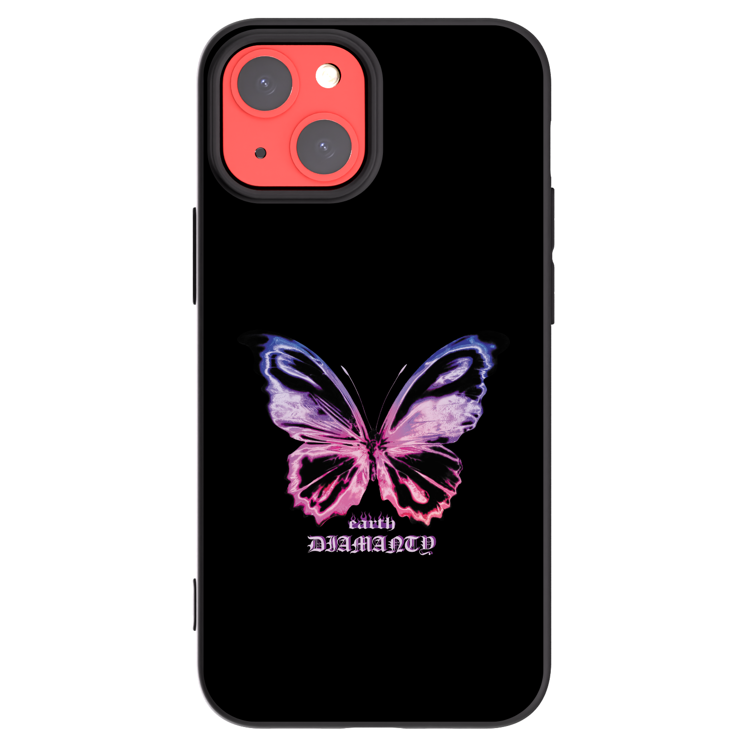 Picasee husă neagră din silicon pentru Apple iPhone 13 mini - Diamanty Purple