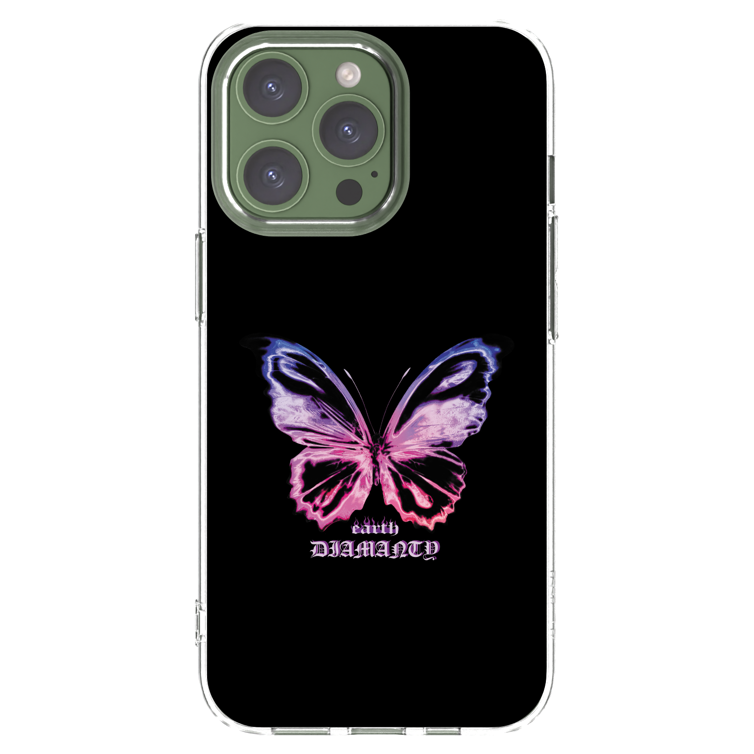 Picasee husă transparentă din silicon pentru Apple iPhone 13 Pro - Diamanty Purple