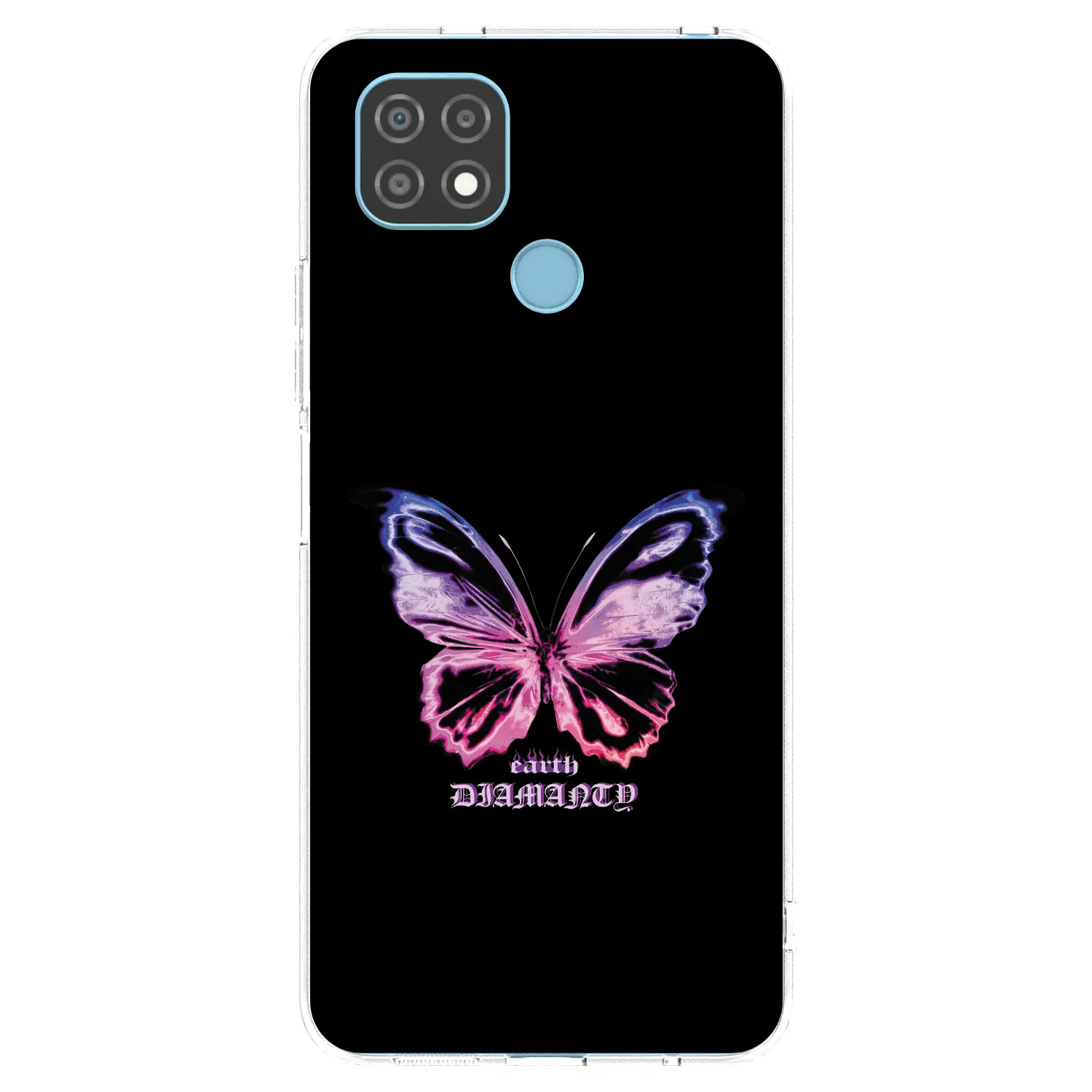 Picasee husă transparentă din silicon pentru Realme C21 - Diamanty Purple