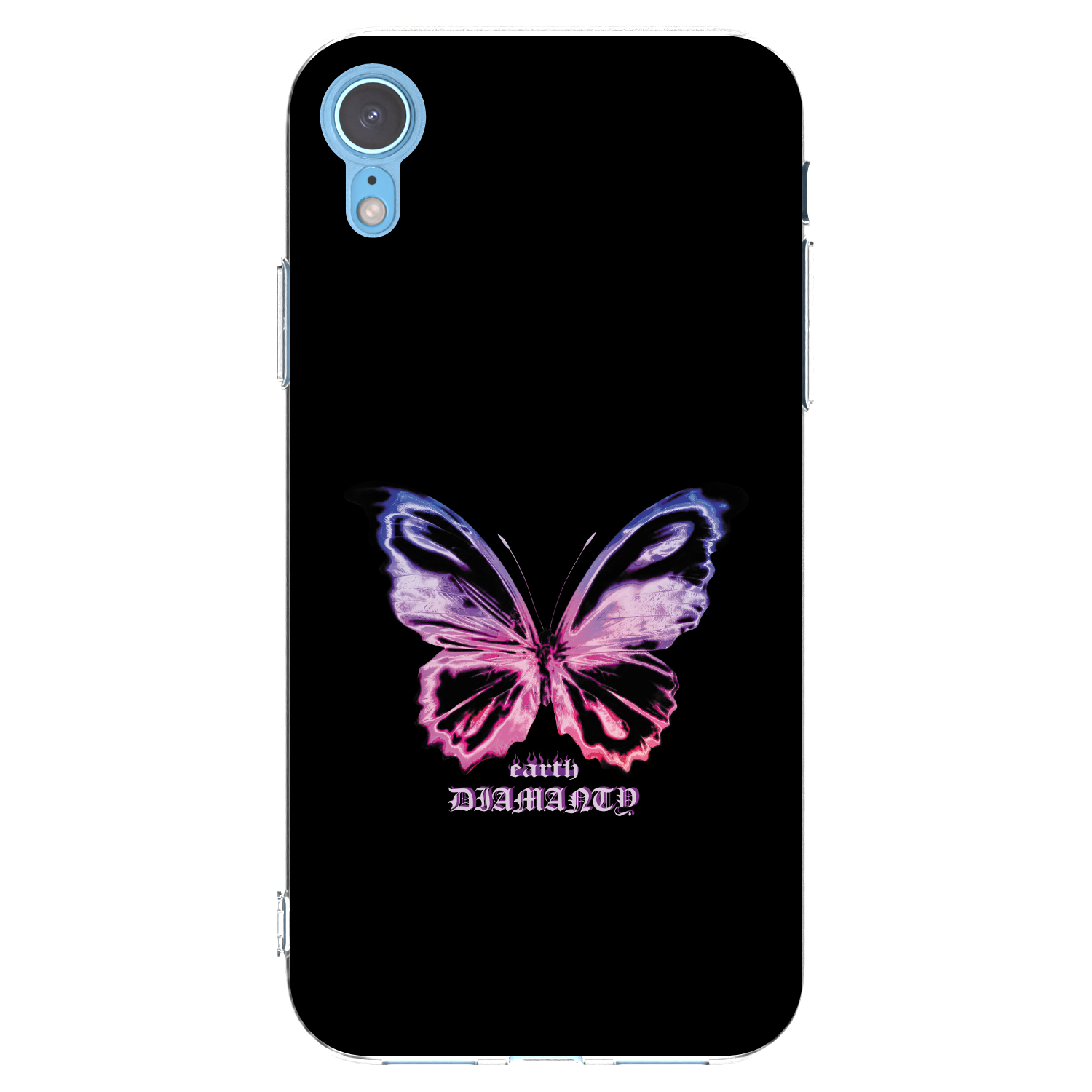 Picasee husă transparentă din silicon pentru Apple iPhone XR - Diamanty Purple