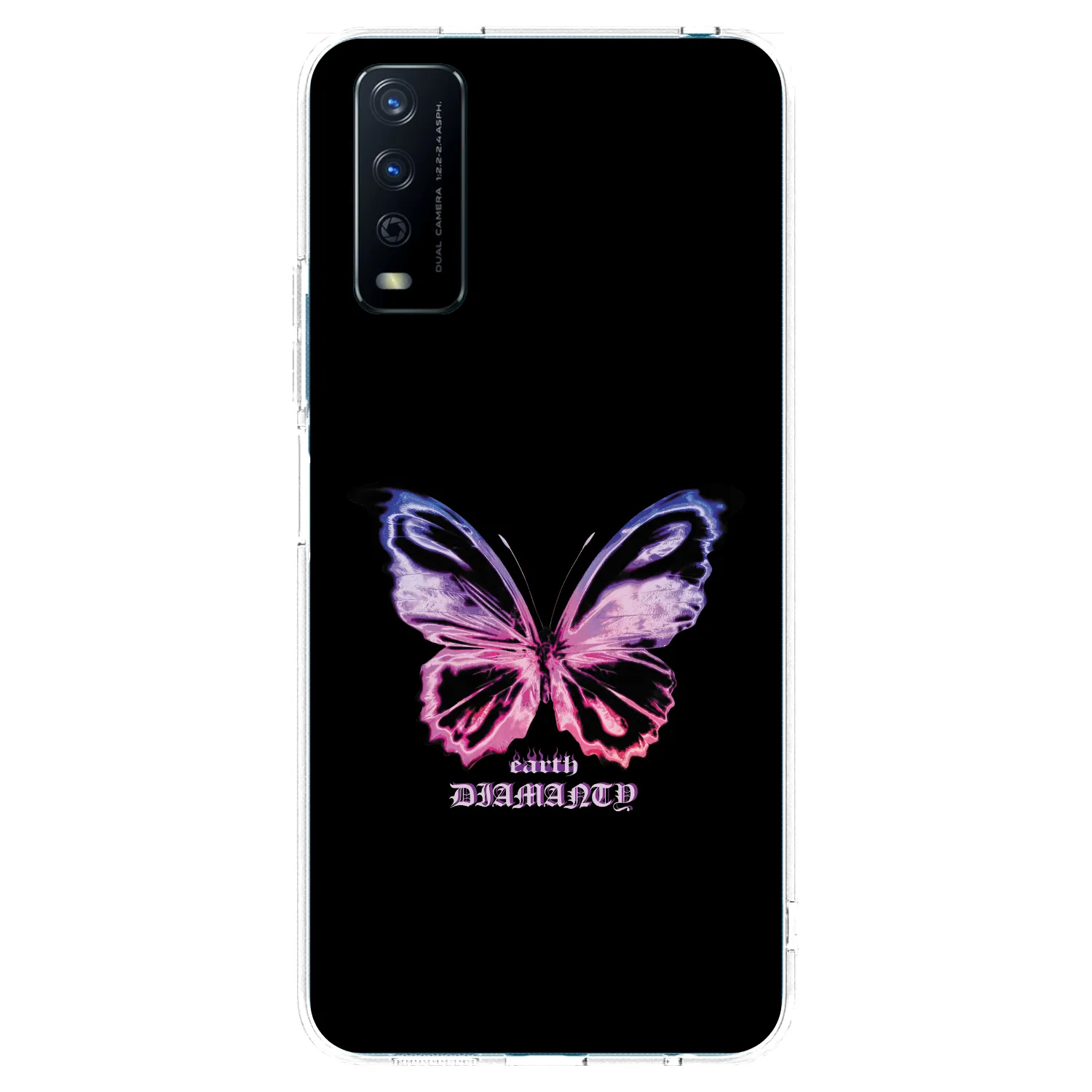 Picasee husă transparentă din silicon pentru Vivo Y11s - Diamanty Purple