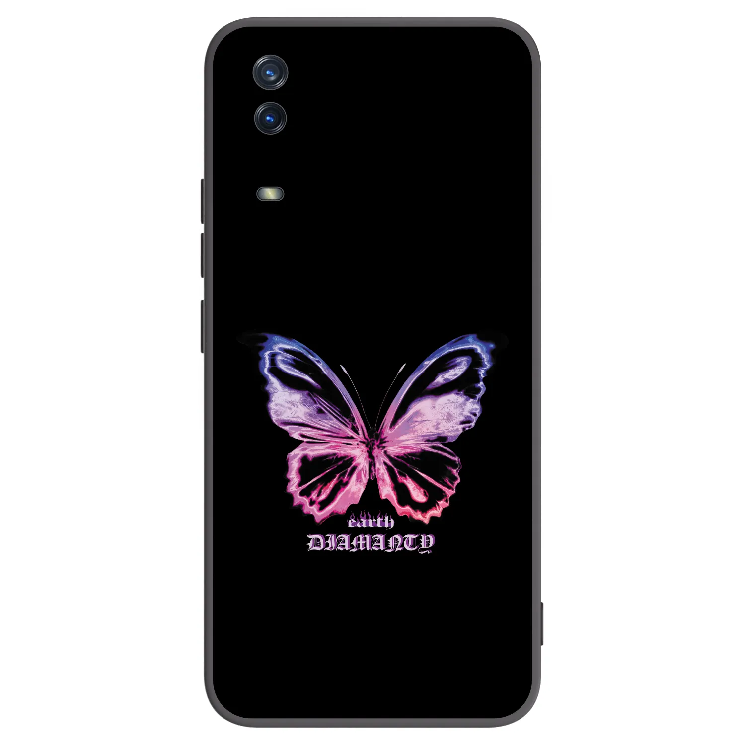 Picasee husă neagră din silicon pentru Vivo Y11s - Diamanty Purple
