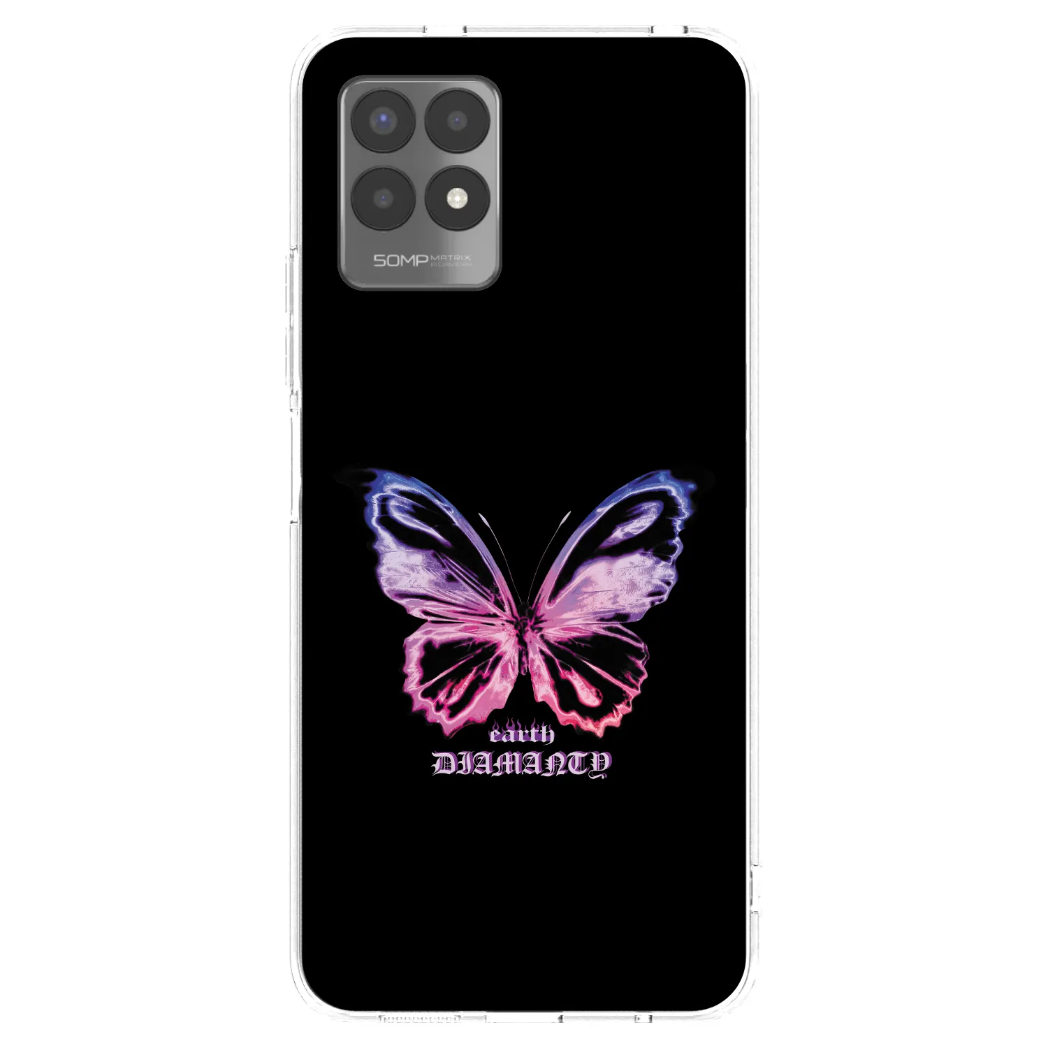 Picasee husă transparentă din silicon pentru Realme 8i - Diamanty Purple